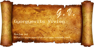 Gyorgyevits Vivien névjegykártya